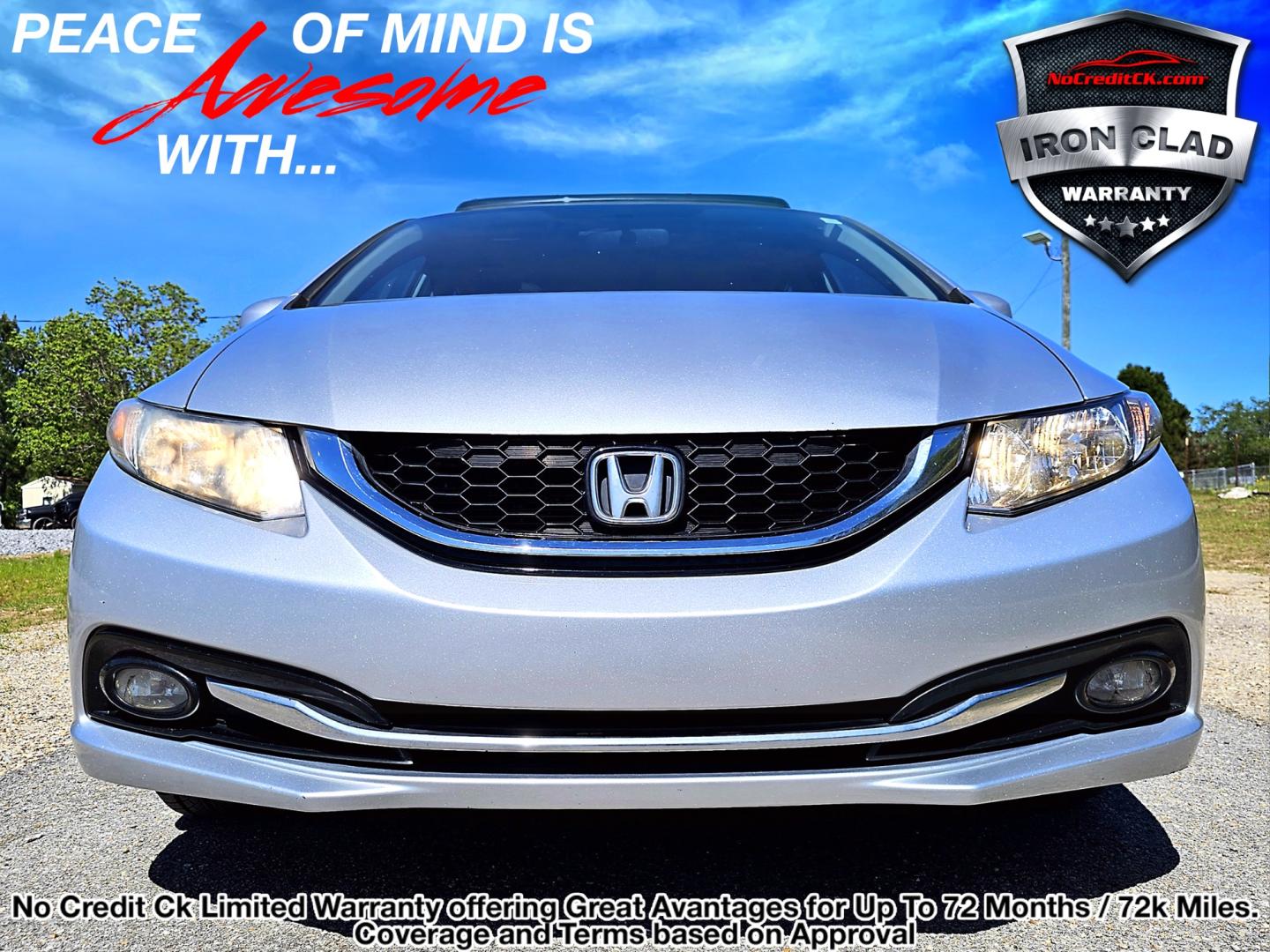 2013 Silver Honda Civic EX-L Sedan 5-Speed AT (2HGFB2F94DH) with an 1.8L L4 SOHC 16V engine, 5-Speed Automatic transmission, located at 18001 Kellogg Rd, Saucier, MS, 39574, (228) 832-1441, 139.421463, -76.641457 - Photo#1